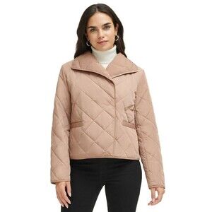 Calvin Klein Women's Quilted Wrap Front Jacket Lightweight Tan Size XS